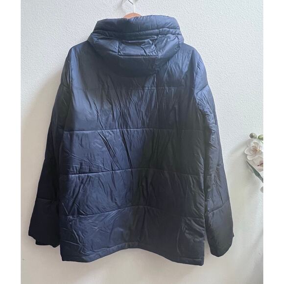 Abercrombie & Fitch Ultra Puffer Insulated Waterproof Hooded Men's M Navy Blue - Picture 2 of 12
